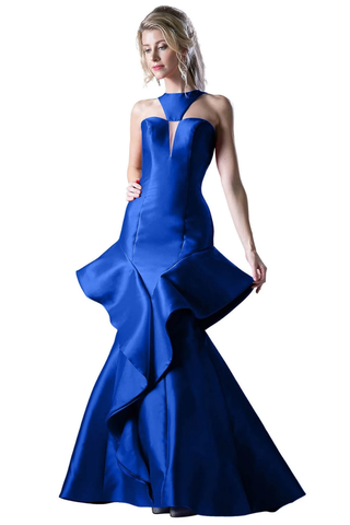Mermaid Gown with a Deep Back Cutout-2